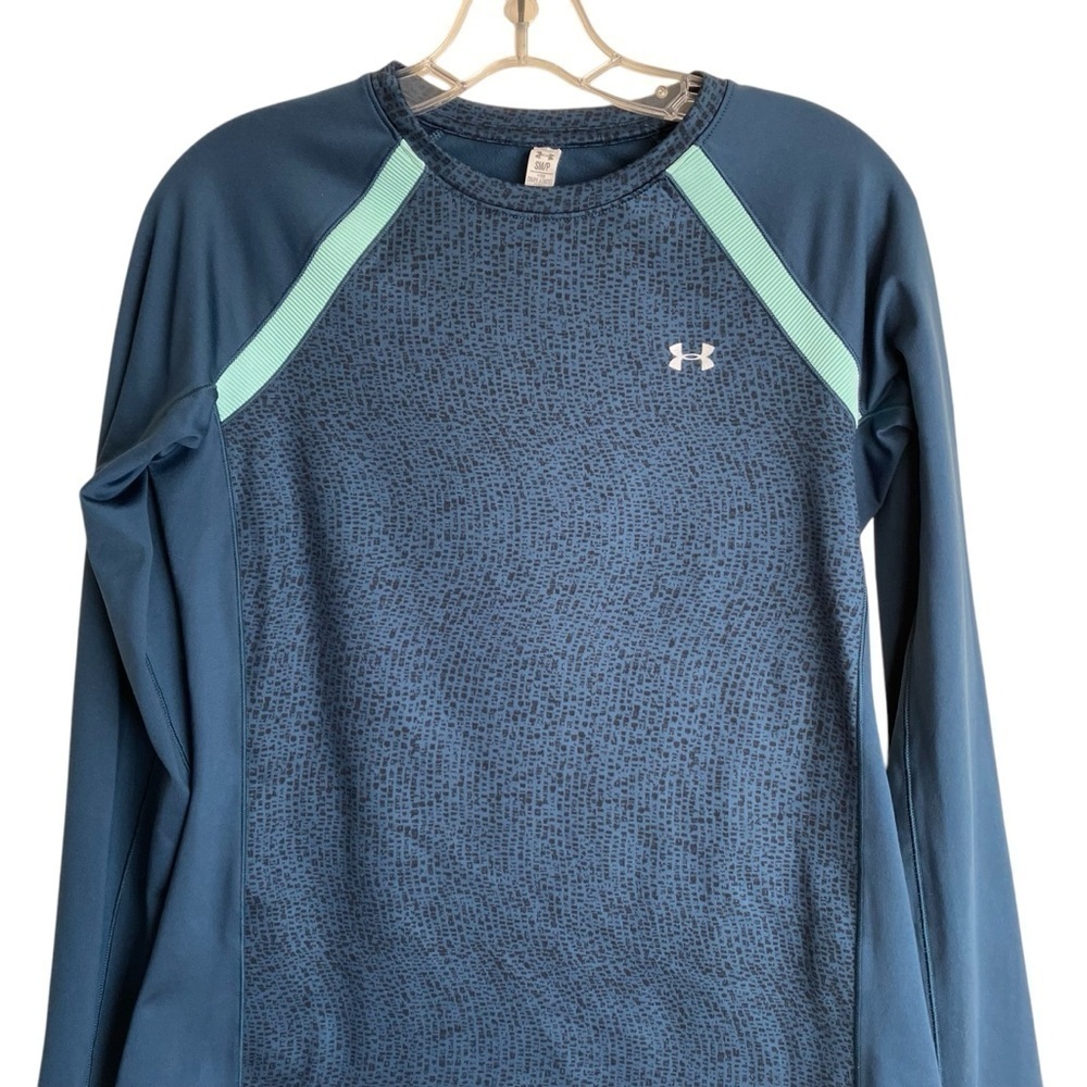 Under Armour Cold Gear Fitted Top Athletic Shirt Running Gym Fleece Lined Sz S - Picture 2 of 14